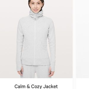 Lululemon calm and cozy jacket nimbus gray
